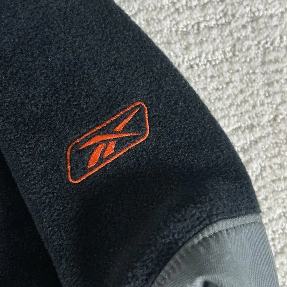 Reebok Men's Large Cincinnati Bengals Gray Black Full Zip Fleece Full Zip Jacket